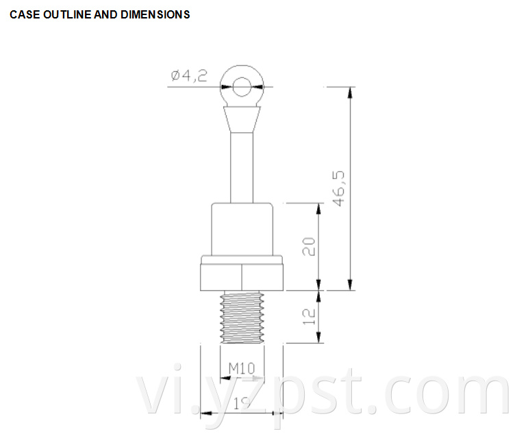 Fast Recovery Diode Stud YZPST-Z20A-ZK20A18